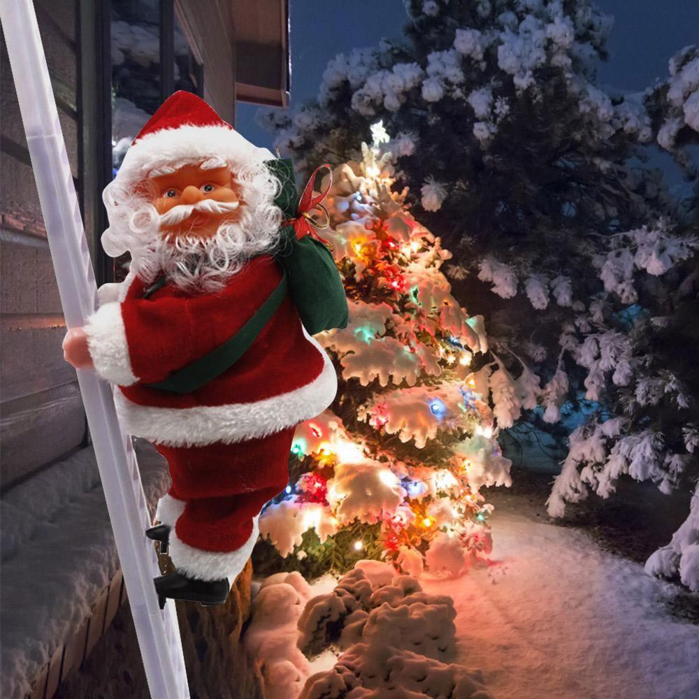 Electric Plush Ladder Climbing Santa