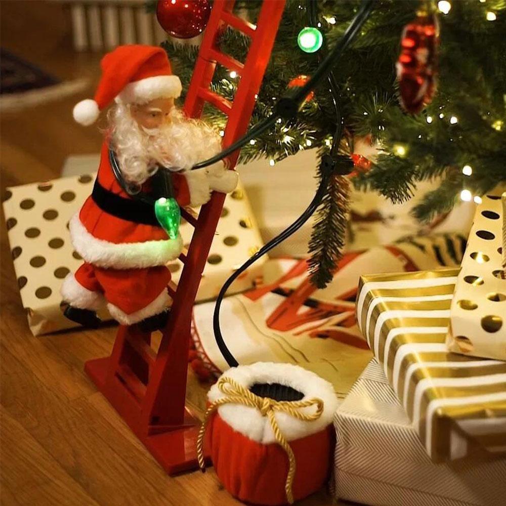 Electric Plush Ladder Climbing Santa