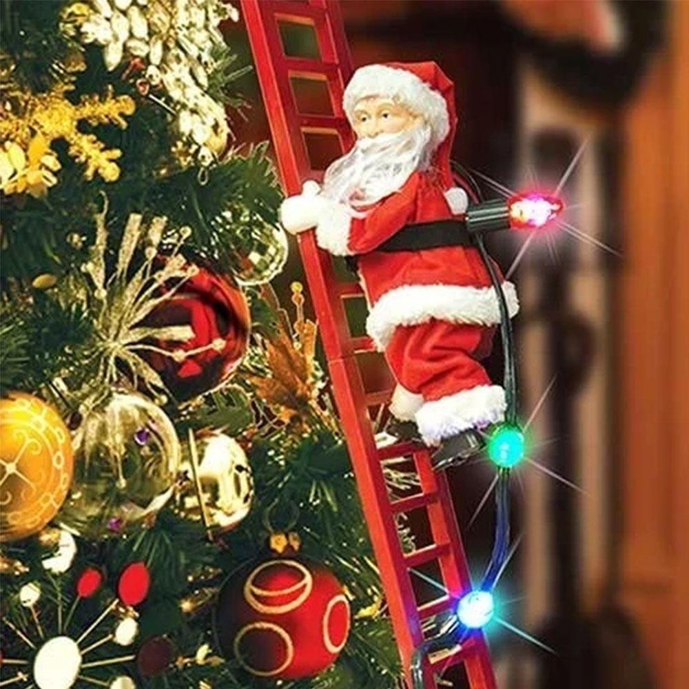 Electric Plush Ladder Climbing Santa