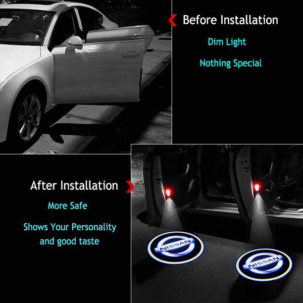 Universal Wireless LED Car Logo Welcome Light (1PCS)