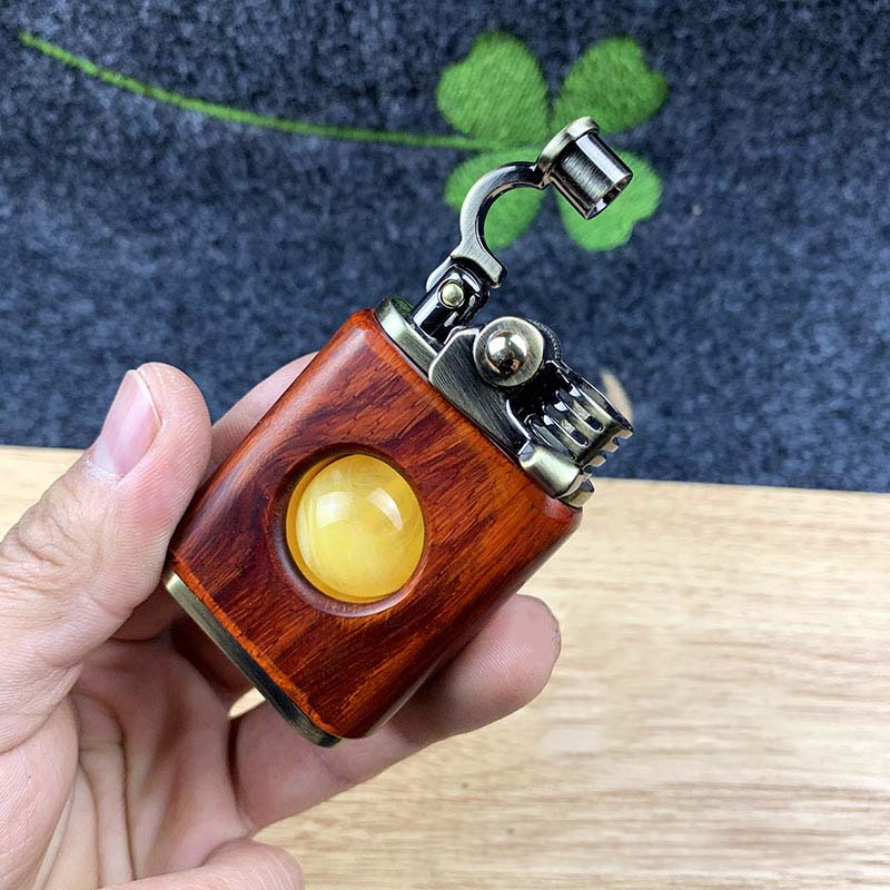 Rosewood handmade custom windproof kerosene to bead lighter（BUY 2 FREE SHIPPING!!）