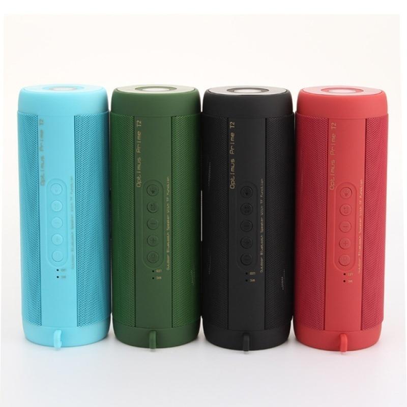 Waterproof Outdoor HIFI Column Speaker Wireless Bluetooth Speaker Subwoofer Sound Box with Flashlight Support FM Radio TF Mp3 Player Mobile Phone