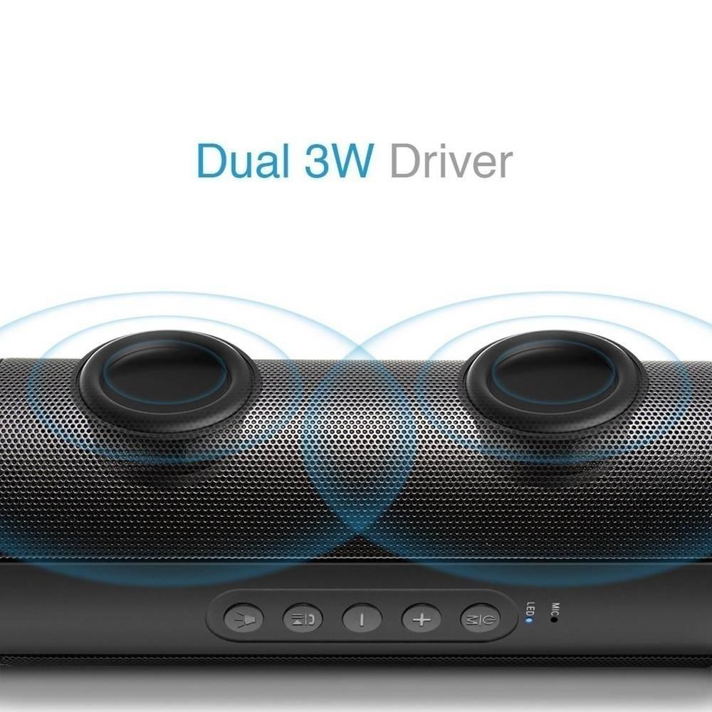 Waterproof Outdoor HIFI Column Speaker Wireless Bluetooth Speaker Subwoofer Sound Box with Flashlight Support FM Radio TF Mp3 Player Mobile Phone