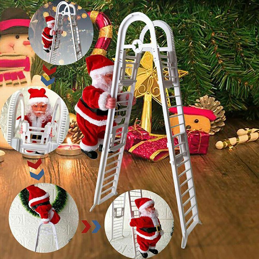 Electric Plush Ladder Climbing Santa