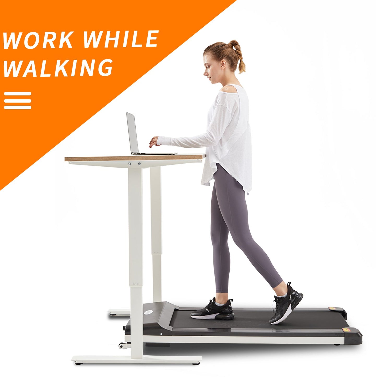 UMAY® foldable electric treadmill + SPAX professional fitness course