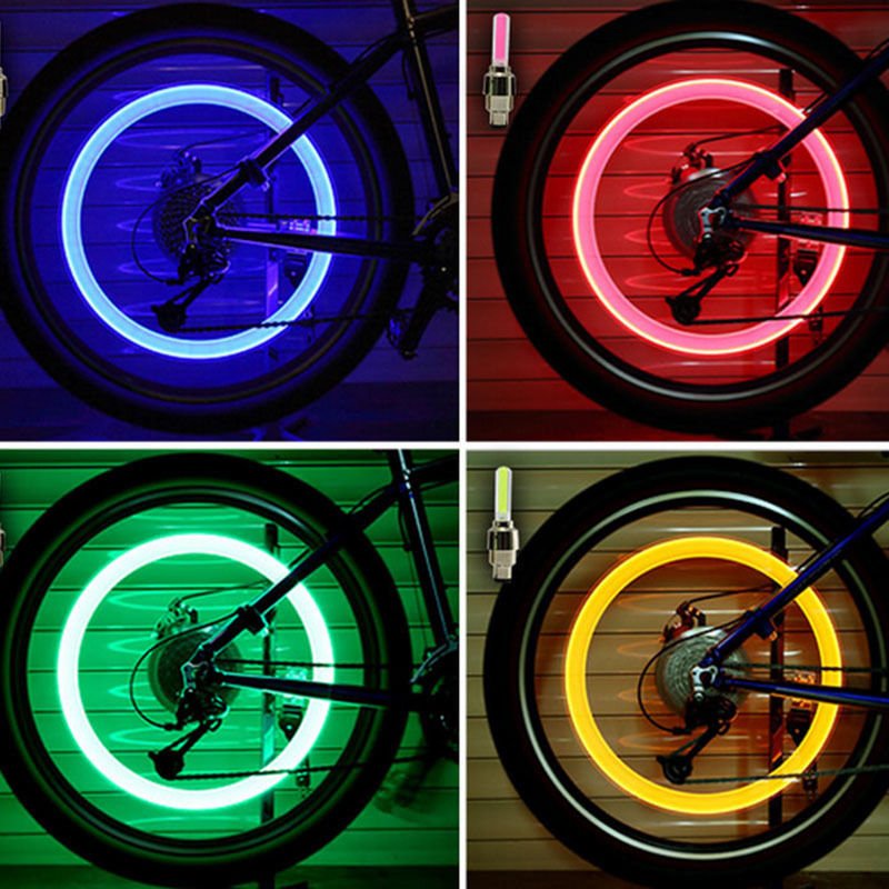 Neon Lights Color Tyre Wheel Valve Cap Light LED Lamp for Cars Motorcycles