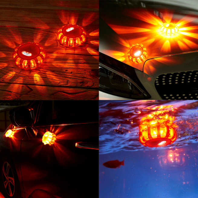 LED ROAD FLARES FLASHING WARNING LIGHT