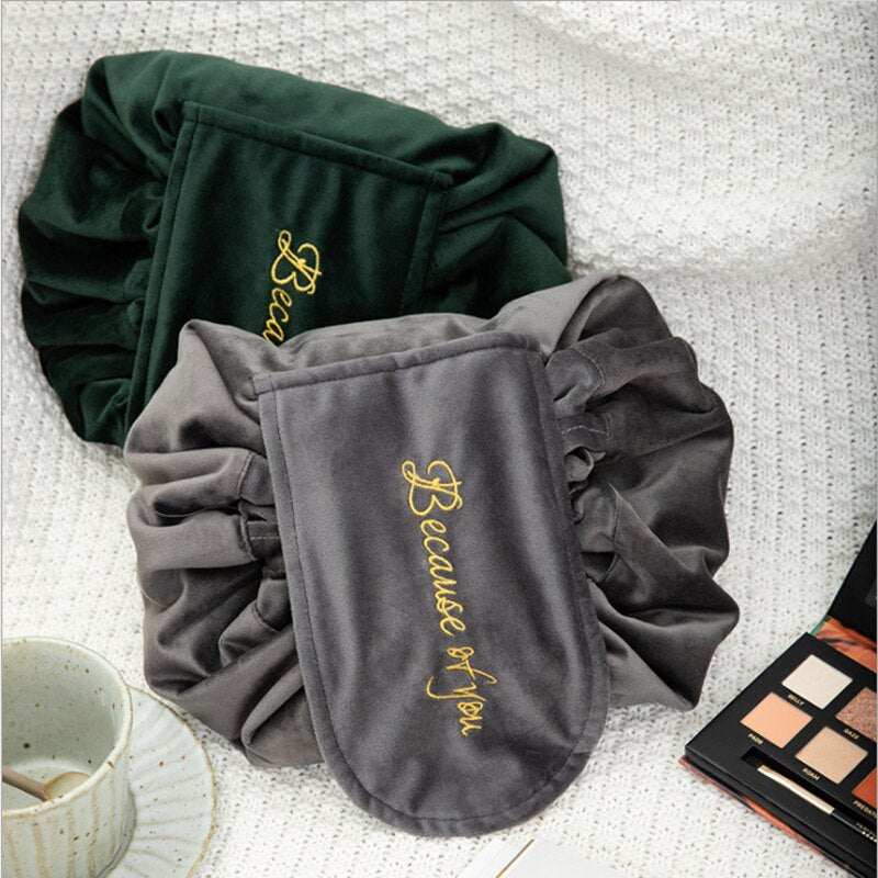 Solid Color Soft Velvet Cosmetic  storage Bags