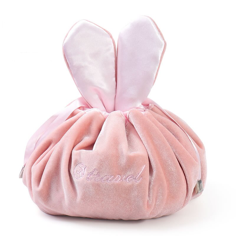 Cute Round Cotton women cosmetic bag