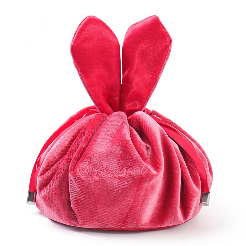 Cute Round Cotton women cosmetic bag