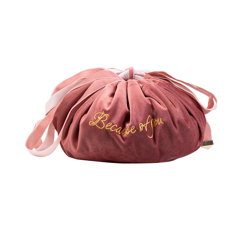 Fashion Velvet Pouch Pink Make-up-bags