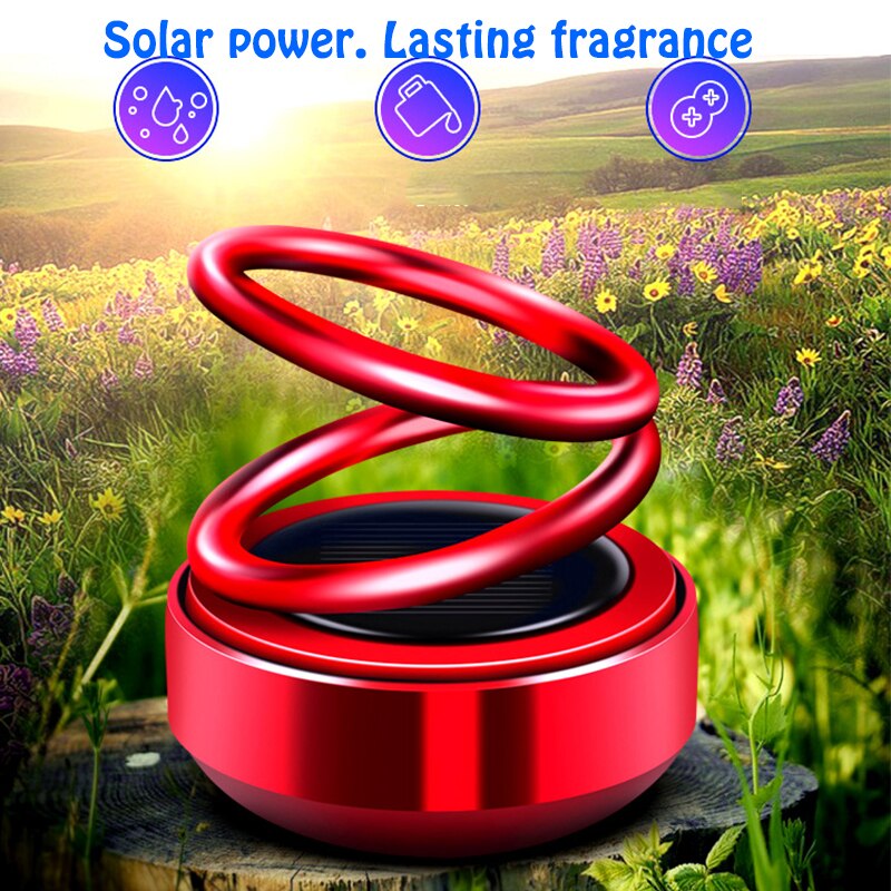 Double-ring suspension rotating solar car aromatherapy