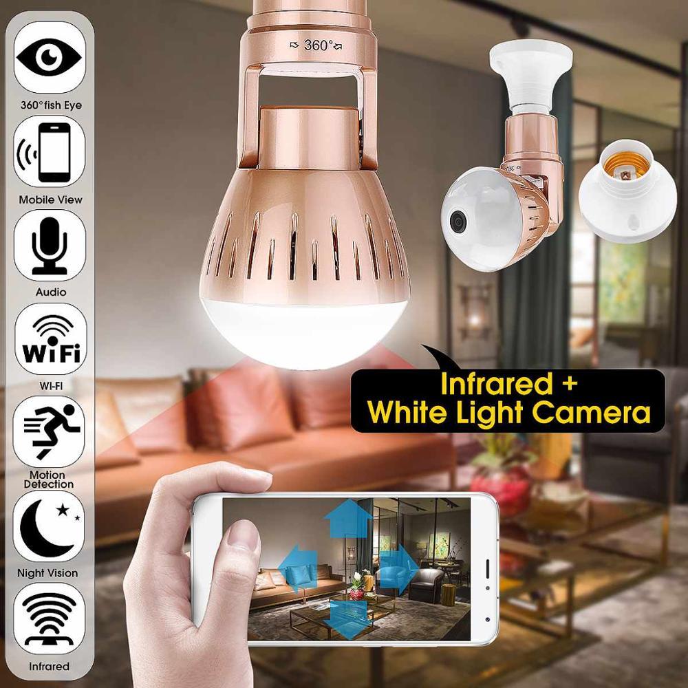 Smart Home LED Bulb Security Camera