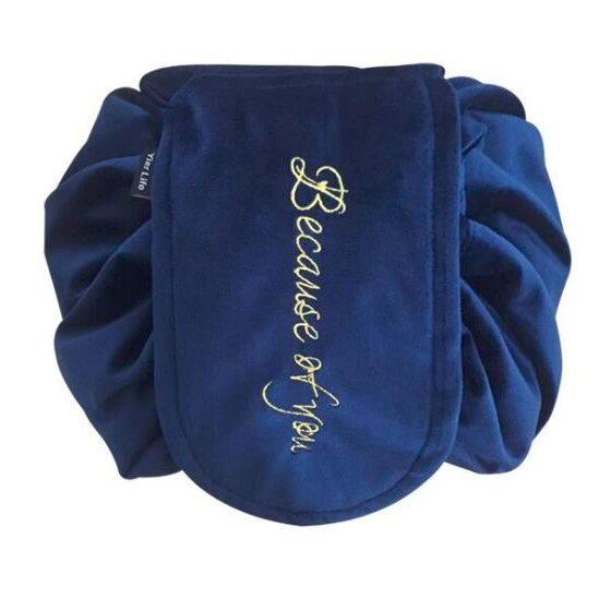 Solid Color Soft Velvet Cosmetic  storage Bags