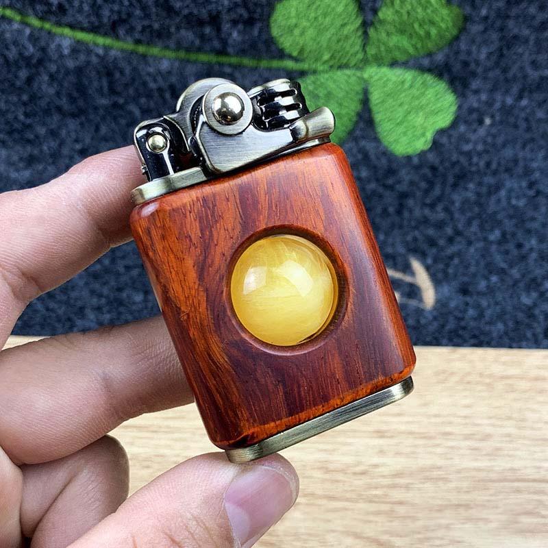 Rosewood handmade custom windproof kerosene to bead lighter（BUY 2 FREE SHIPPING!!）