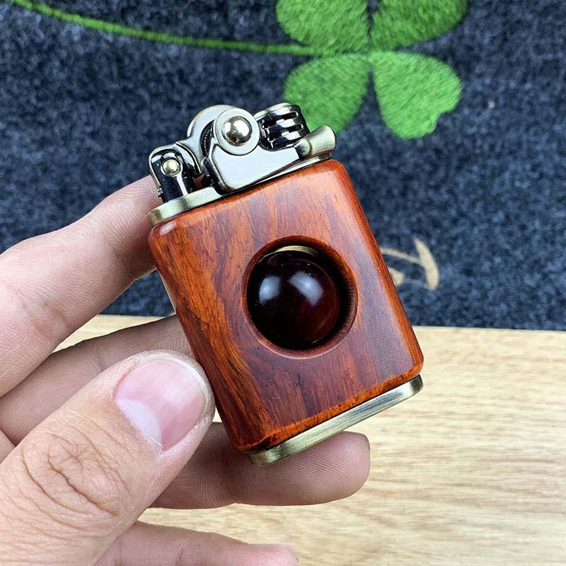 Rosewood handmade custom windproof kerosene to bead lighter（BUY 2 FREE SHIPPING!!）